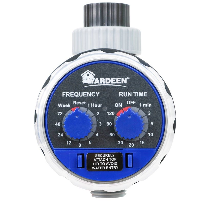 Yardeen Water Timer Electronic Hose Sprinkler Garden Irrigation Controller Two Dial,No Water Pressure Required - Image 1